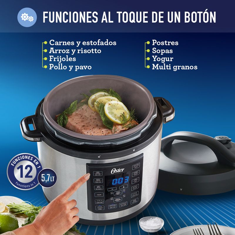 Olla Multifuncional OSTER Oval 5,7 Litros Negro