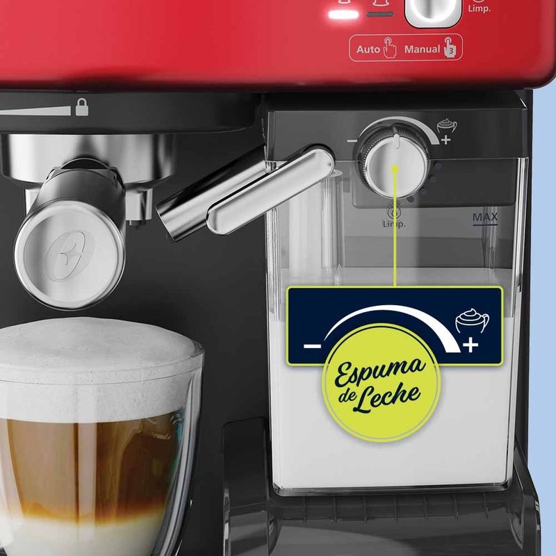 Cafetera Oster expresso automática roja BVSTEM4188