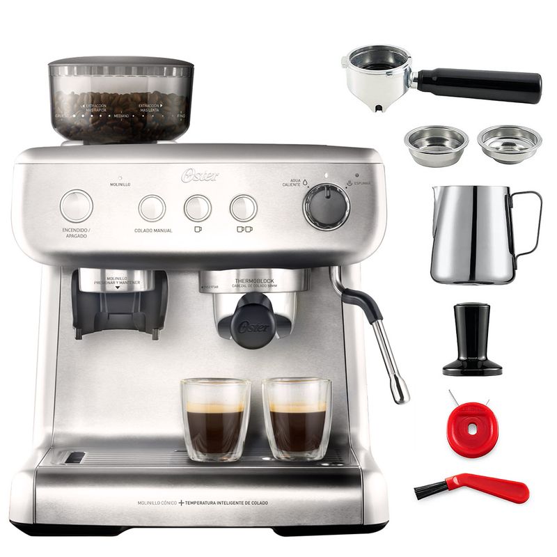 Cafetera para espresso Oster® Perfect Brew 15 bar molino integrado  BVSTEM7300 - Oster