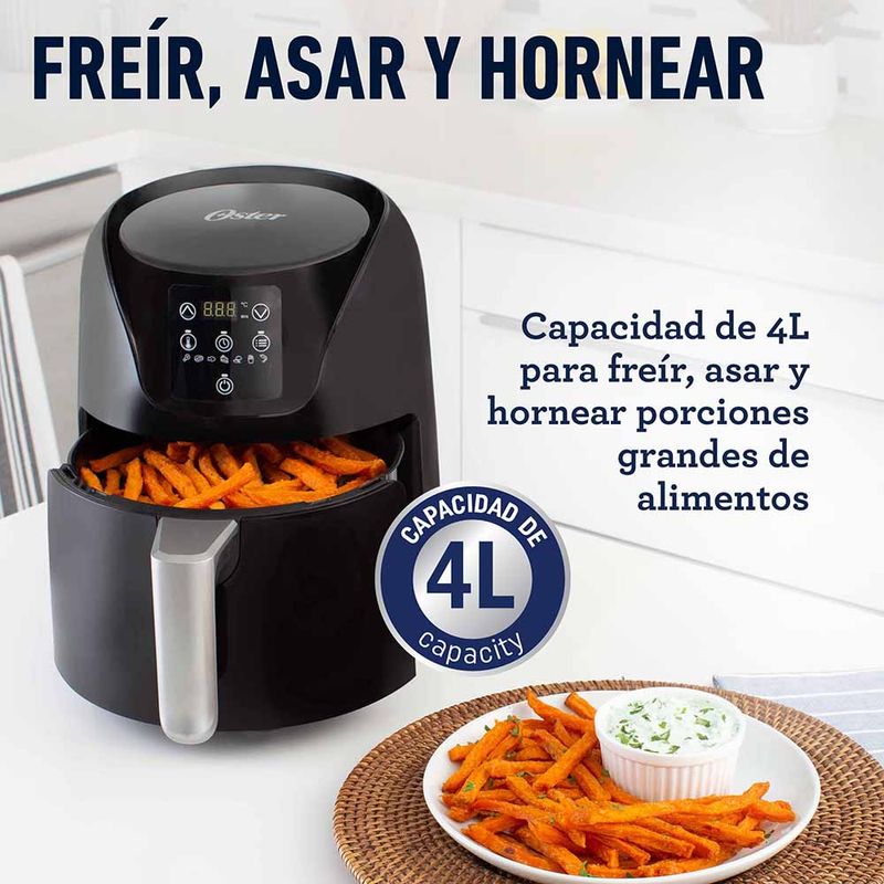 Freidora de aire digital Oster® con capacidad de 4L CKSTAF40DDF - Oster