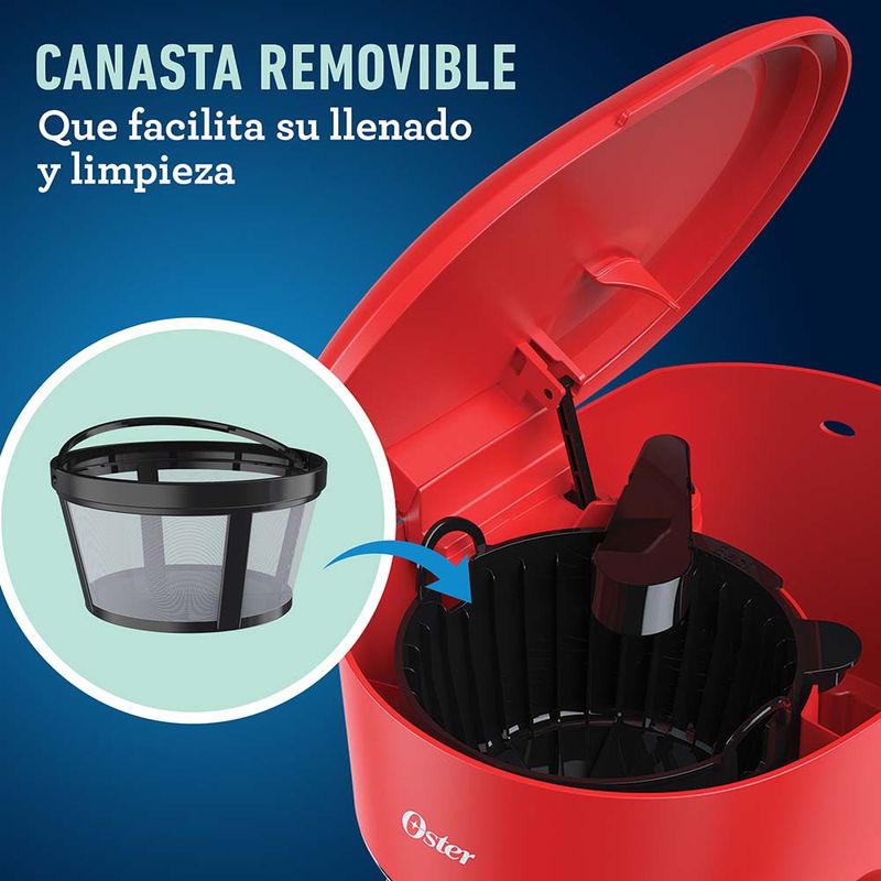 Cafetera Oster® Bvstdcdr5r Para 4 Tazas - Rojo Color Rojo