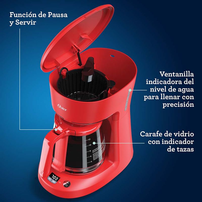 Cafetera Oster 12 Tazas Eléctrica BVSTDCP12