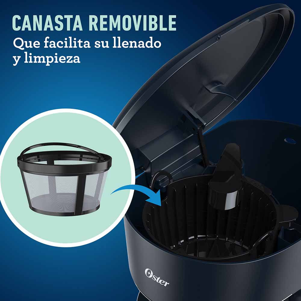 Cafetera programable Oster® de 12 tazas negra con auto apagado