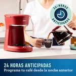 Cafetera Eléctrica Oster 12 Tazas Programable Rojo BVSTDCP12R-013