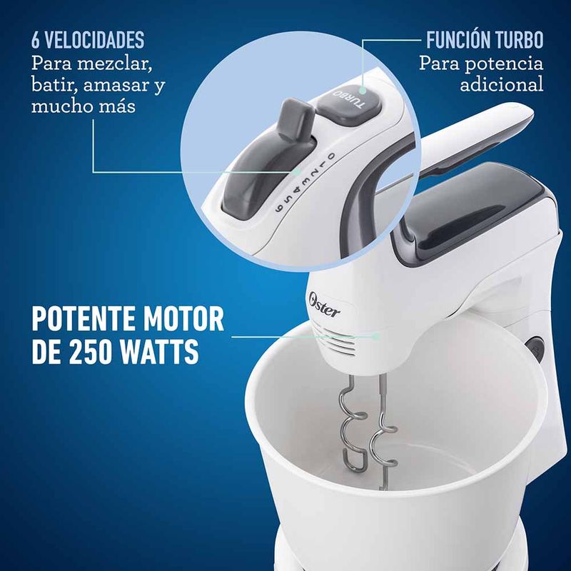 Batidora de mano y pedestal Oster® acción giratoria única