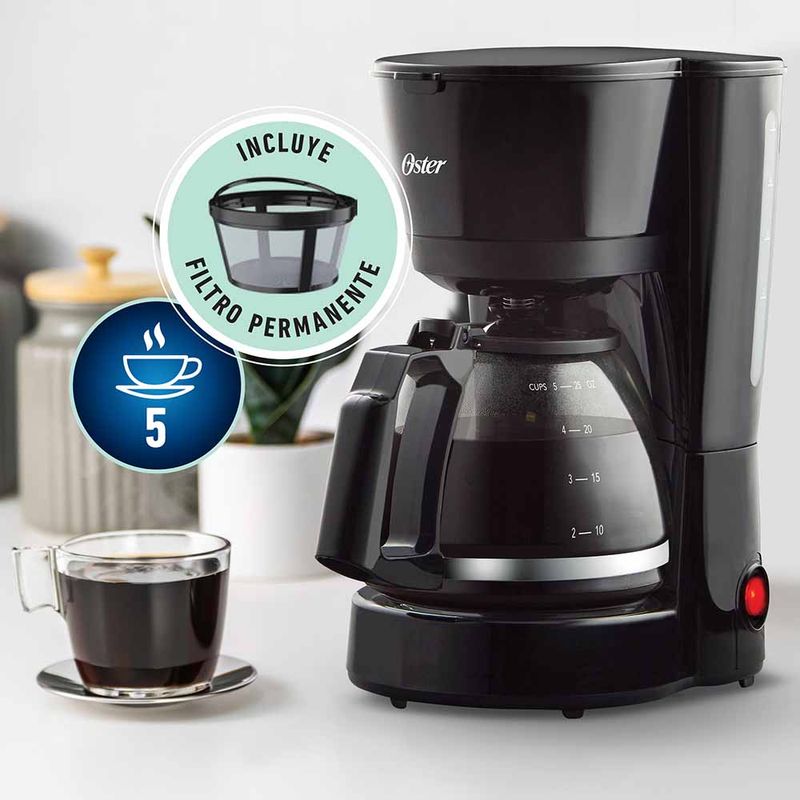 Cafetera Oster 5 Tazas Negro