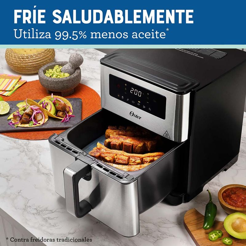 Freidora de aire digital Oster® de 9L con recubrimiento