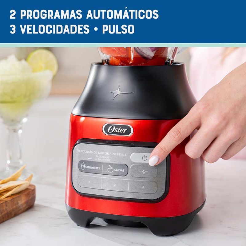 Licuadora Oster® con tecnología reversible, 2 programas automáticos y 3  velocidades más pulso BLSTPEG-NRT