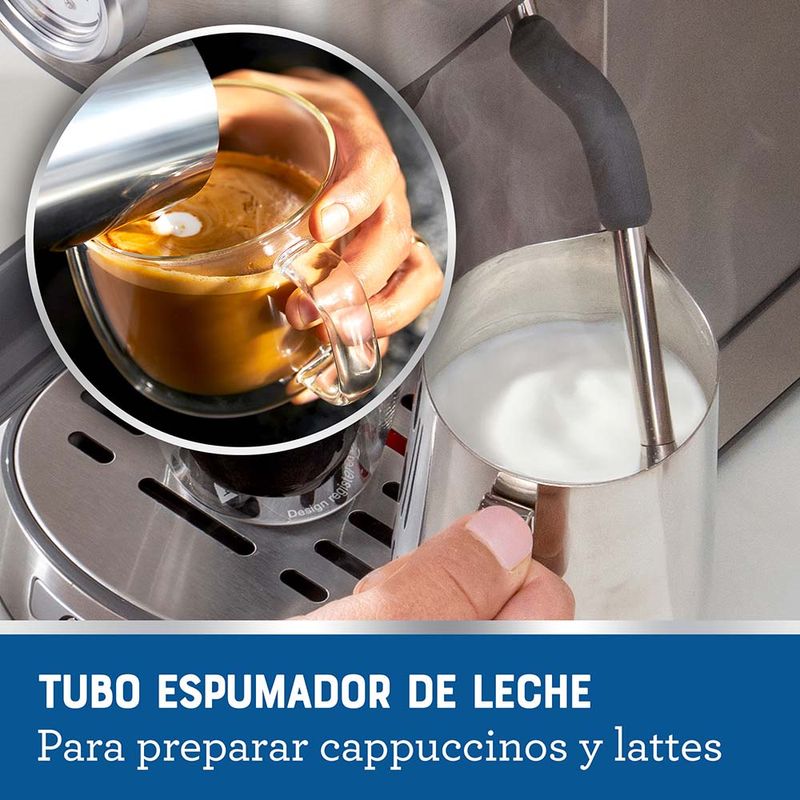 Maquina De Cafe Expresso Y Cappuccino Con Espumador De Leche Para