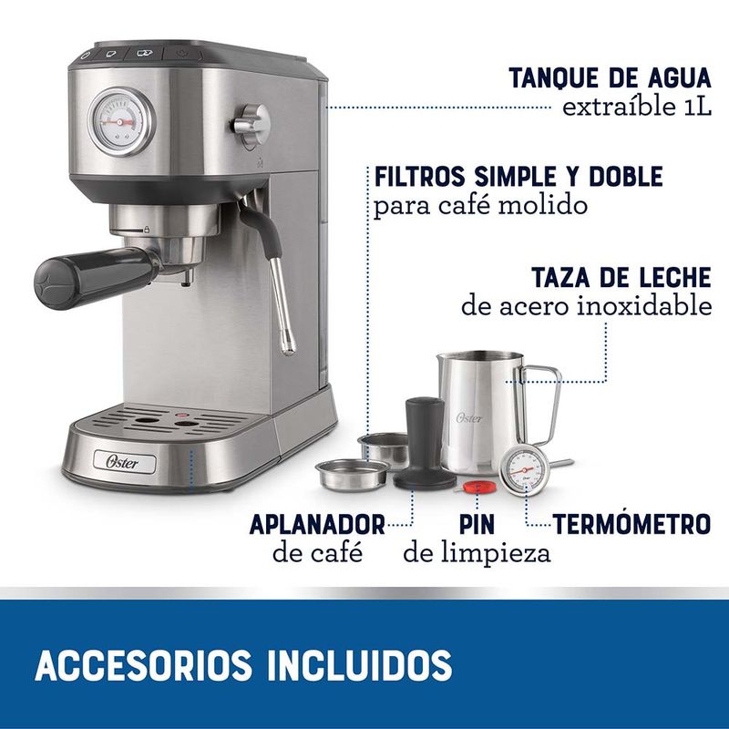 Cafetera compacta de espresso Oster® BVSTEM7200