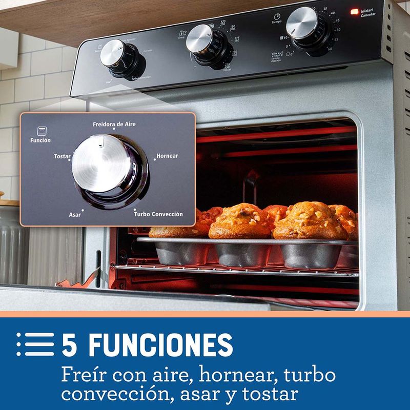 Horno Con Freidora De Aire Oster® De 22 Litros TSSTTVMAF1NS