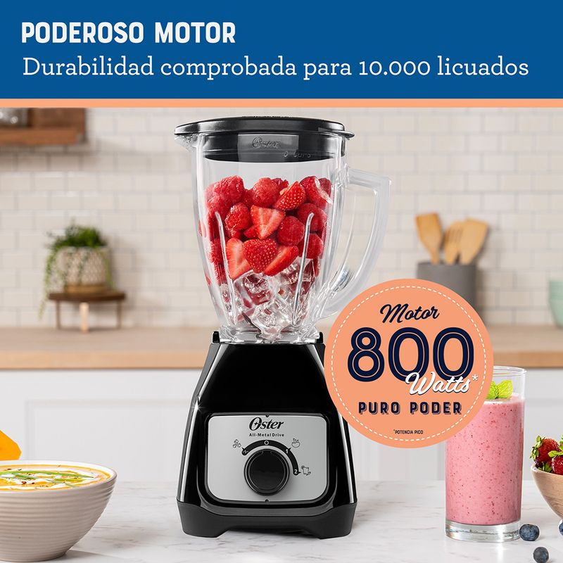 Licuadora Oster® con vaso de vidrio y control de perilla BLSTKAGBRD - Oster