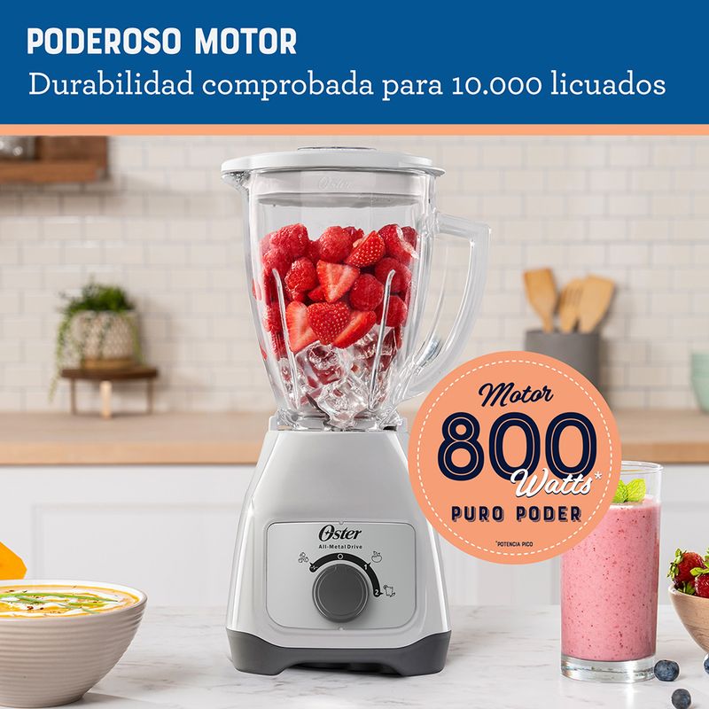 Licuadora Oster® con vaso de vidrio y control de perilla