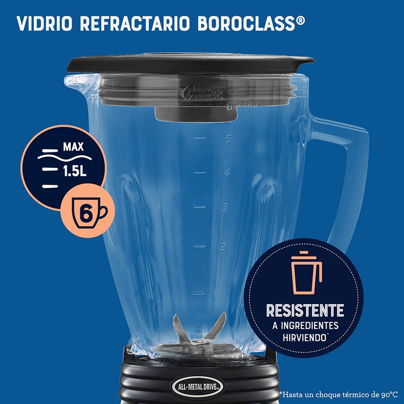 VASO ALUMINIO LICUADORA OSTER CON TAPA