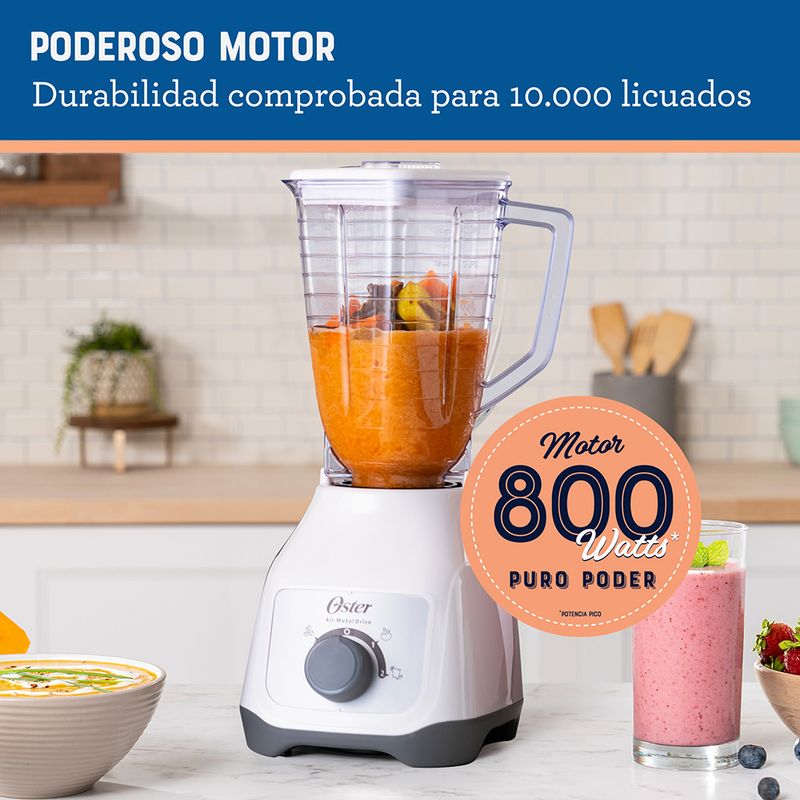 Licuadora Oster® con vaso de vidrio y control de perilla