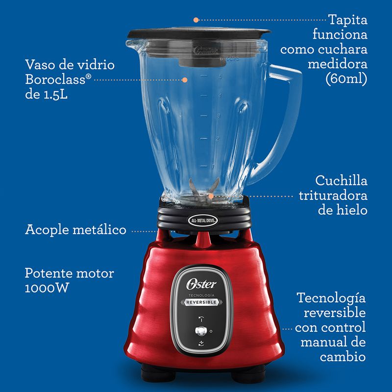 Licuadora oster blender roja new arrivals