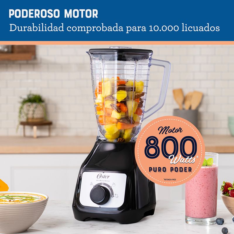 Licuadora Oster® con vaso de vidrio y control de perilla BLSTKAGBRD - Oster