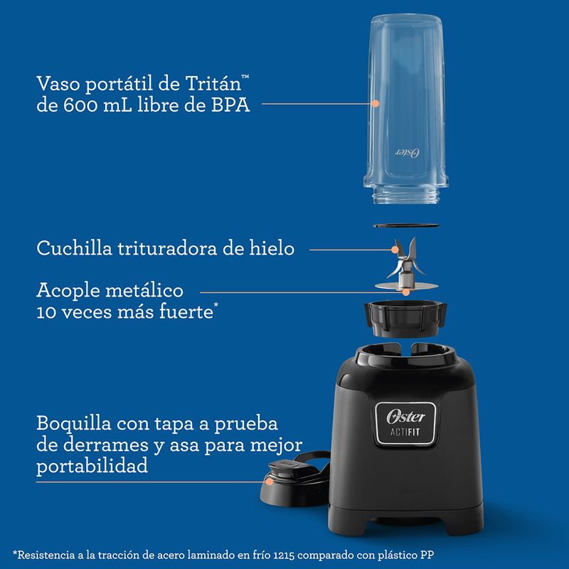 Licuadora Personal Oster BLSTAFB ActiFit con Vaso Portátil Tritan