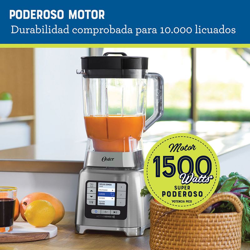 Licuadora Oster ActiveSense con procesador de alimentos y Blend N Go BLSTTDTNBGF