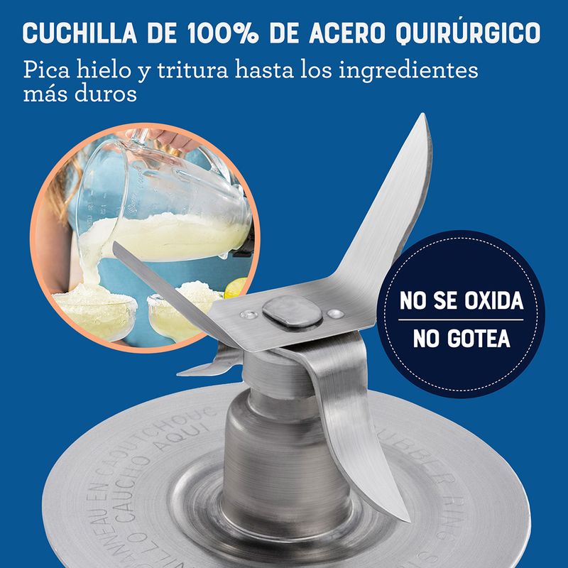 Licuadora Oster® con vaso de vidrio y 6 velocidades más pulso BLSTPEG-BPB -  Oster