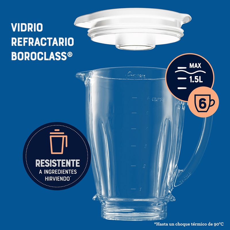 LICUADORA OSTER BLSTRM DZ0 013 VASO DE VIDRIO