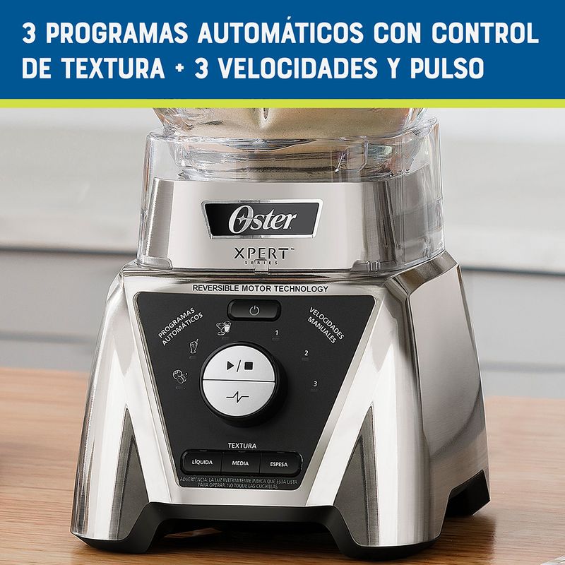 Licuadora Xpert Series™ niquelada con control de textura y accesorios  BLST3BCAG