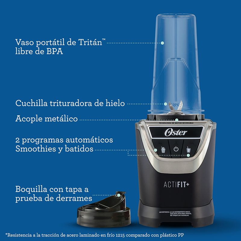 Sistema de nutrición Oster® ActiFit™ con vaso portátil Tritan