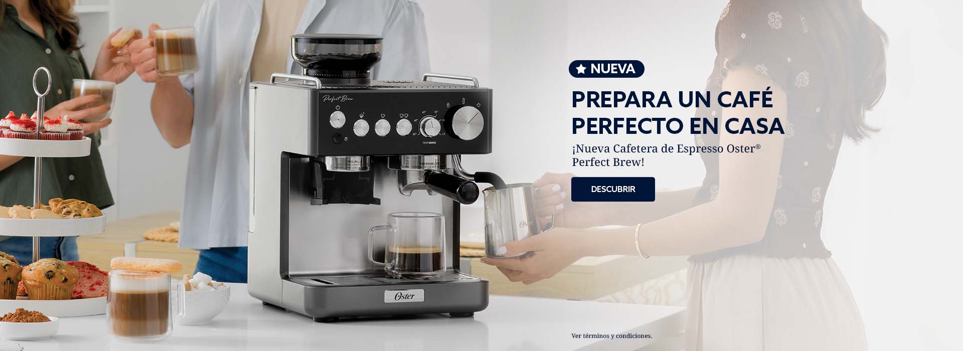Cafetera de Espresso Oster Perfect Brew
